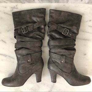 Madden Girl Pinup Grey Boots